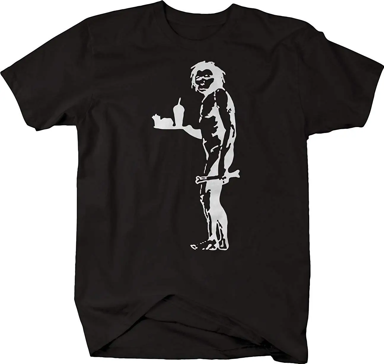 

Novelty Inc Caveman Fast Food Neandrothal T-Shirt Men T Shirt Great Quality Funny Man Cotton Print Tee Shirts