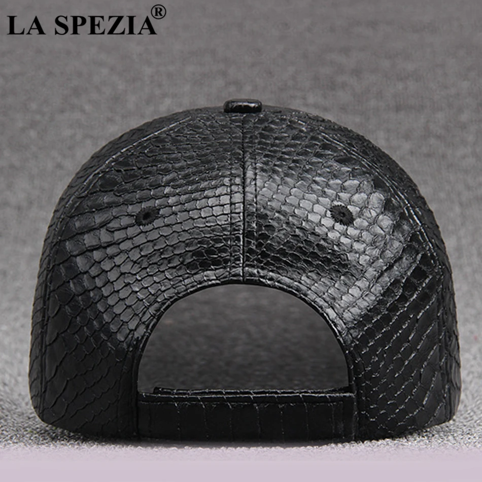 LA SPEZIA, кожаная бейсболка, мужская, черная, регулируемая, бейсболка, s, мужская, из искусственной кожи, осенняя, Duckbill, одноцветная, брендовая, повседневная, для папы, шапки