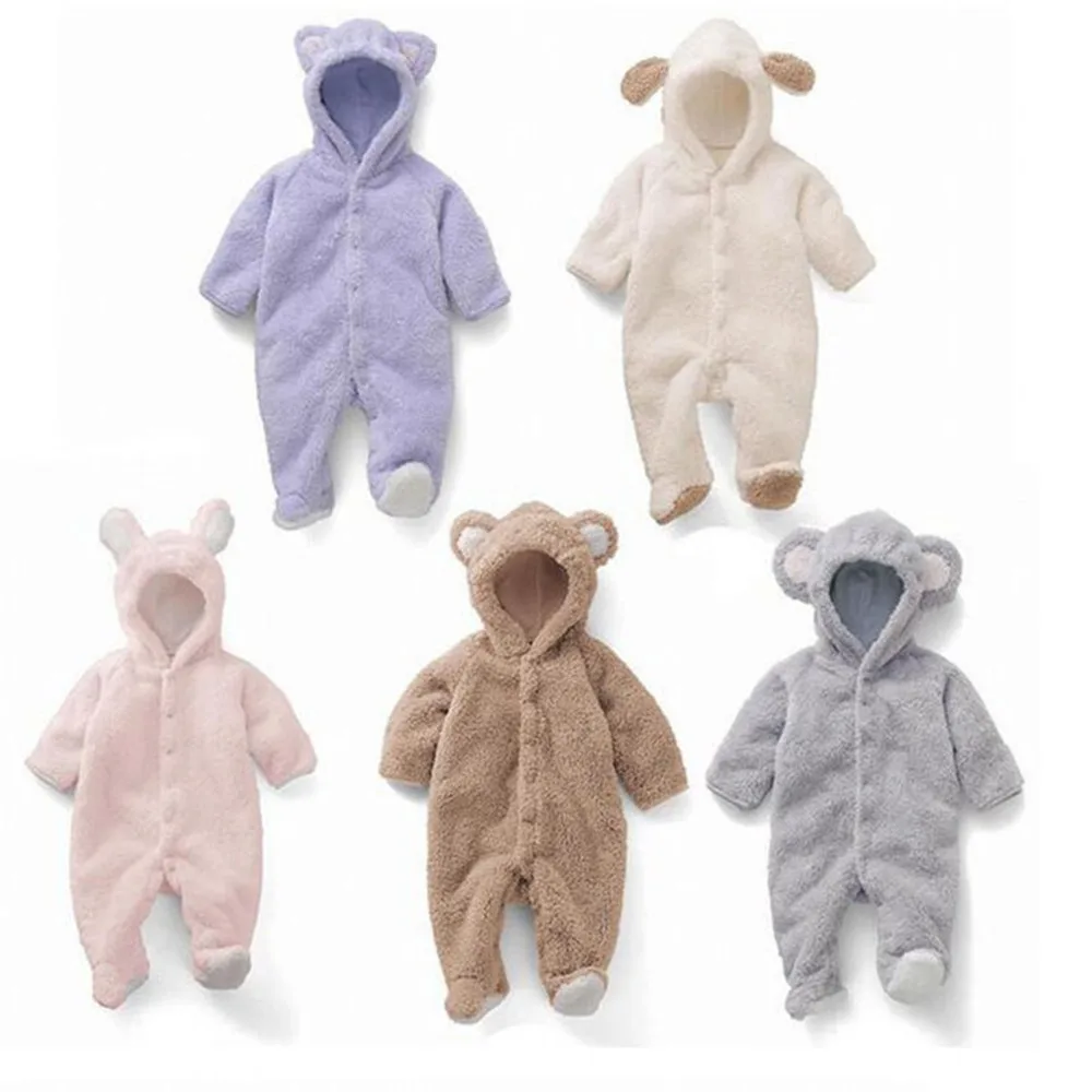 Для маленьких девочек мальчиков бархатный комбинезон Onesie Дети Осень с длинным