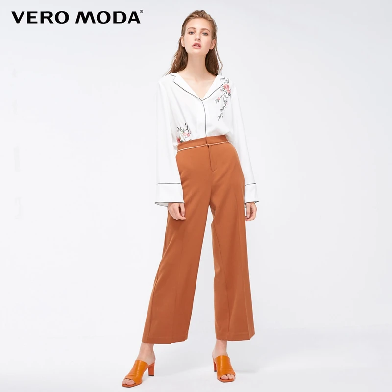 Vero Moda новые женские свободные брюки с широкими штанинами для отдыха | 318350514
