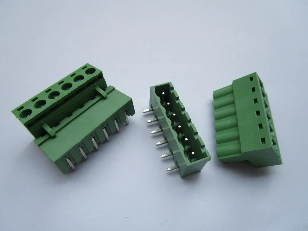 20 шт./партия Винтовые клеммные колодки 6 контактов/шаг 5 08 мм|block|connector waterproofblock machine for sale |