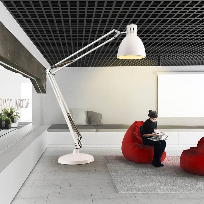 Nordic Giant Super Industrial Floor Lights Creative Design Long Arm Rocker Large Lamps for Living Room Bedroom Study | Лампы и