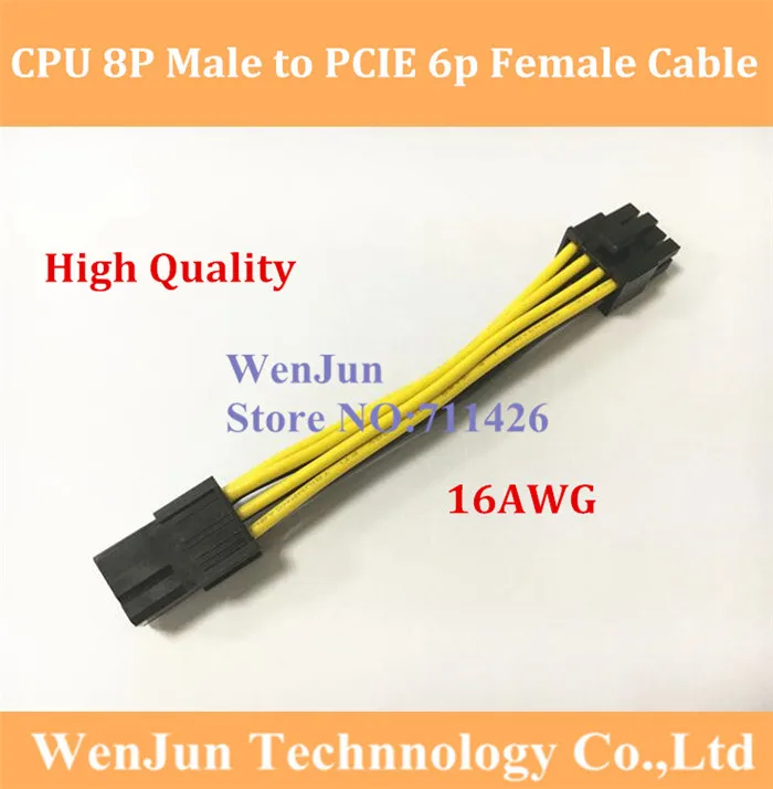 100pcs/lot Free Shiping 16AWG CPU 8Pin to PCI-E 6Pin male to female splitter Power cable with 13CM
100pcs/lot Free Shiping 16AWG CPU 8Pin to PCI-E 6Pin male to female splitter Power cable with 13CM