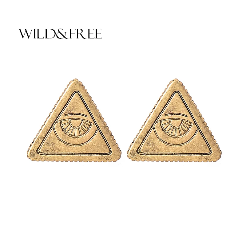 Wild &amp Free простой Brincos можно носить с золотой геометрический Треугольники серьги