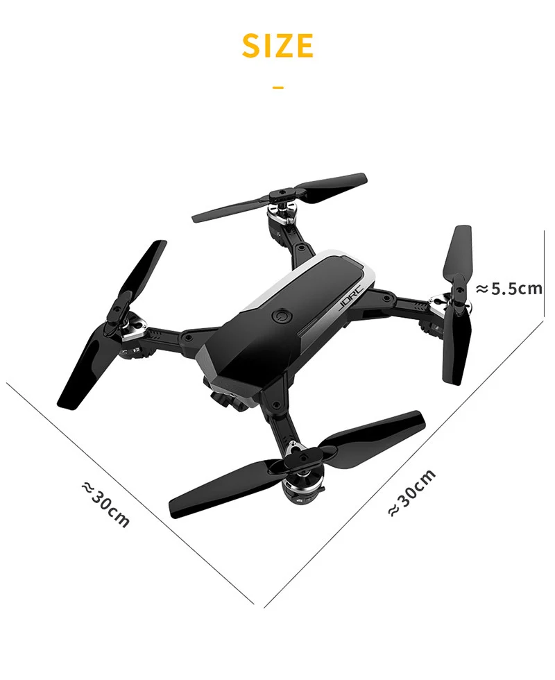 JDRC JD-20S JD20S WiFi FPV RC Дрон с широкоугольным 2MP HD камерой Профессиональный вертолет складной Дрон RC Квадрокоптер игрушки RTF