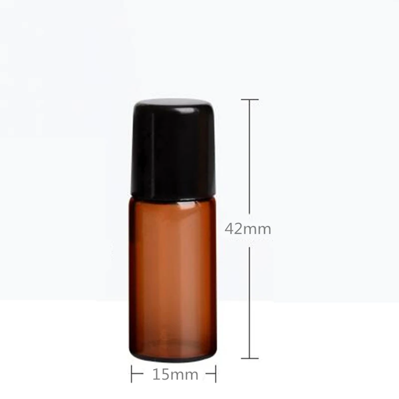 24 шт. х 3 мл флакон пустые стеклянные бутылки со стальным роликом маленький