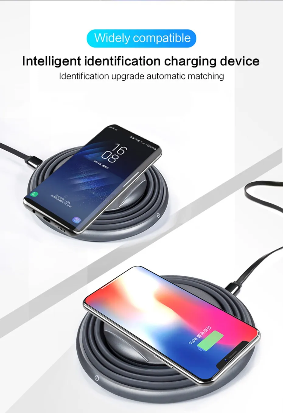 LIGNCHEN светодиодный светильник 10 Вт Qi Беспроводное зарядное устройство для samsung S8 S9/S9+ Note 9 8 быстрая Беспроводная зарядка для iPhone X XS Max XR 8 Plus