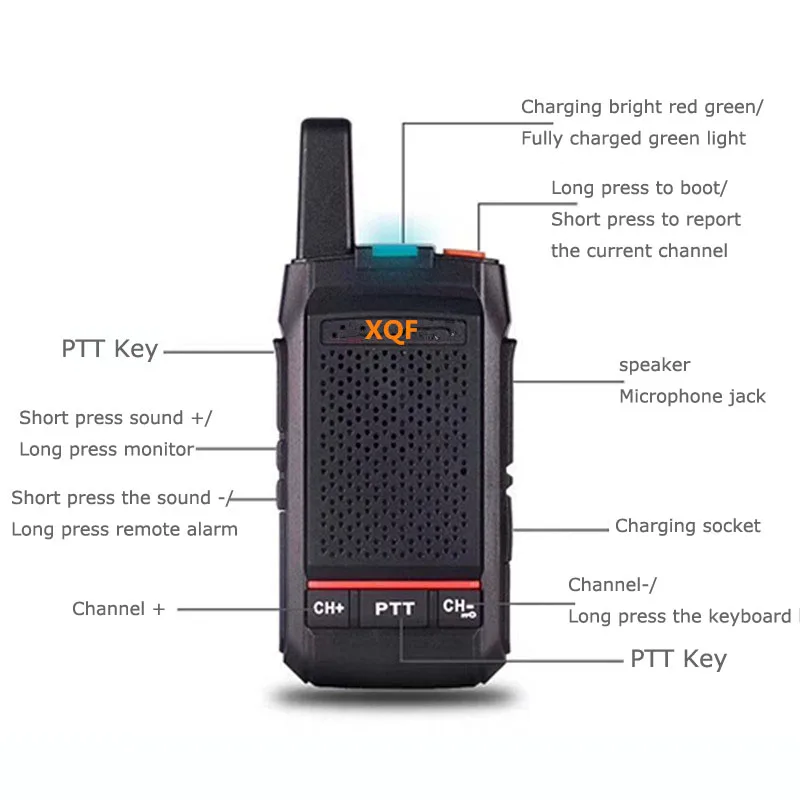 XQF Мини Walkie Talkie Q208 ручной переговорный открытый для отеля Салон красоты|Рации| |