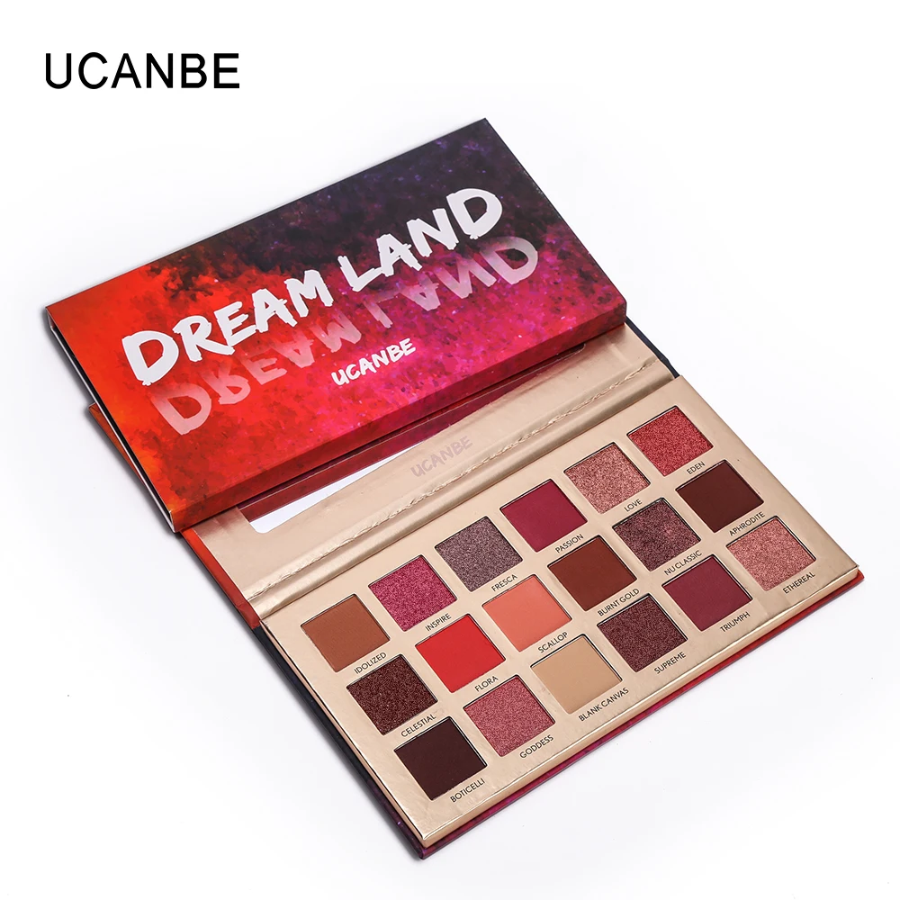 UCANBE Dreamland тени для век палитра 18 цветов матовые тени для век телесный пигмент, Шиммер натуральный светильник стойкий Smokyr макияж