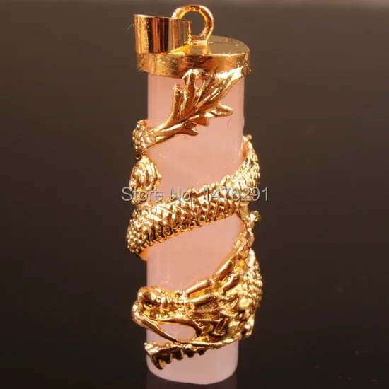 Новинка 40x15 мм Натуральная фотография Дракон Колонка бисер маятниковая Подвеска