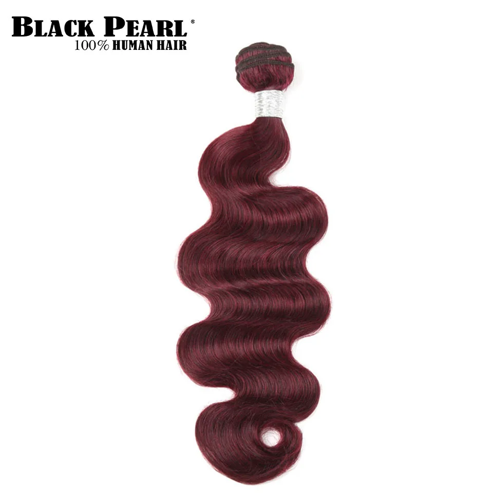 Черные перламутровые предварительно цветные волосы remy wine red Body Wave натуральные