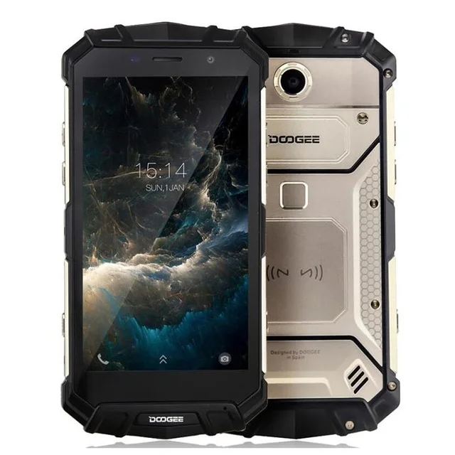 Gold IP68 DOOGEE S60 6 ГБ ОЗУ 64 Гб беспроводной зарядки смартфон MTK Helio P25 Восьмиядерный Android 7,0 5580 МП мАч водонепроницаемый мобильный телефон - Цвет: Gold