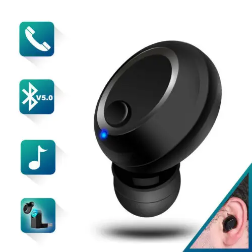 Мини Bluetooth 5 0 наушники стерео гарнитура в ухо Беспроводные спортивные