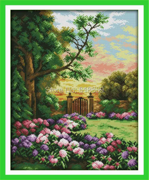 The Garden Comer(3) Счетный крест 11CT 14CT наборы для вышивки крестом ручной работы пейзаж наборы для вышивки крестом вышивка рукоделие