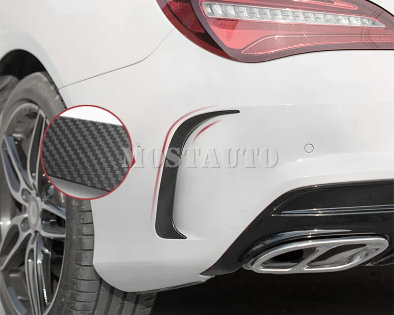 Задний бампер для Benz CLA W117 CLA45 AMG из углеродного волокна 2013 2018 2 шт.|Лепнина