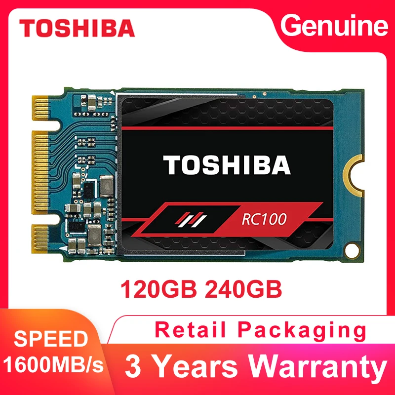 TOSHIBA 3D NAND RC100 SSD 120 ГБ 240 M.2 2242 NVMe PCIe Gen3x2 Внутренний твердотельный накопитель жесткий