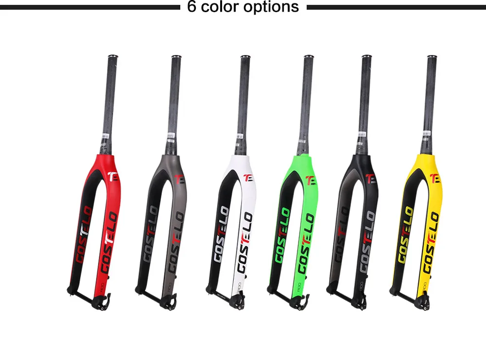 Costelo полностью углеродная mtb вилка 29er для горных велосипедов жесткая вилка для велосипедных частей через ось 15 мм велосипедная передняя вилка rock shox