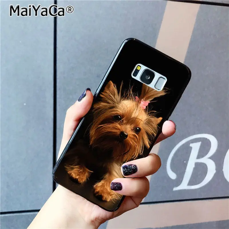 MaiYaCa чехол для телефона с щенком йоркширского терьера Samsung Galaxy S20 S8 S7 edge S6 S10Plus S10lite