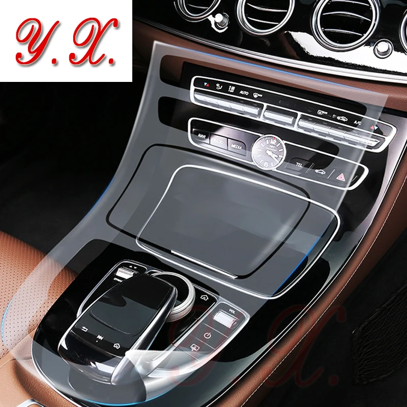 Прозрачная рекламная пленка из ТПУ для Mercedes Benz C Class W205 C180L C200L стикер центральной