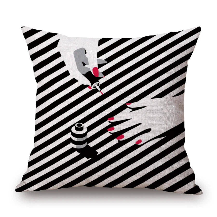 Современные поп арт модные декоративные Пледы Подушки Чехлы красный для дивана в