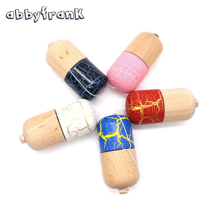 Abbyfrank Crack Pill Bamboo Профессиональный Kendama спортивная игрушка умелое жонглирование