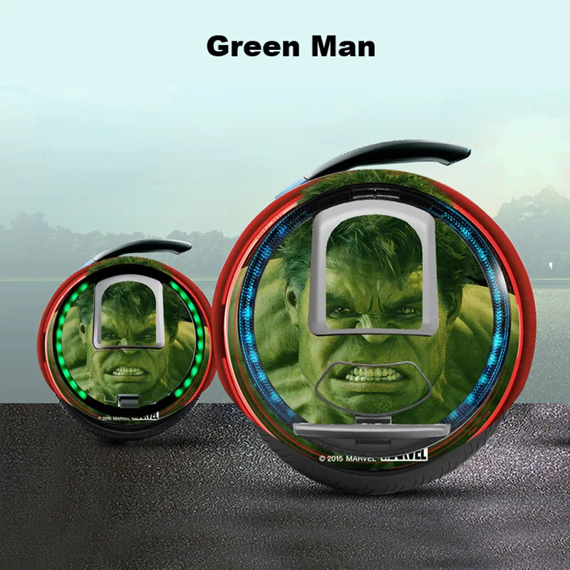 Green Man Ninebot E+ Защитная Наклейка для скутера Captin America Iran Man декоративная наклейка водонепроницаемая для Ninebot Balance Scooter E/C - Цвет: Green Man
