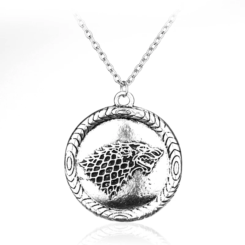Dongsheng Волчья Голова монета Dog Tag кулон из фильма ожерелье ретро Стиль подвески и