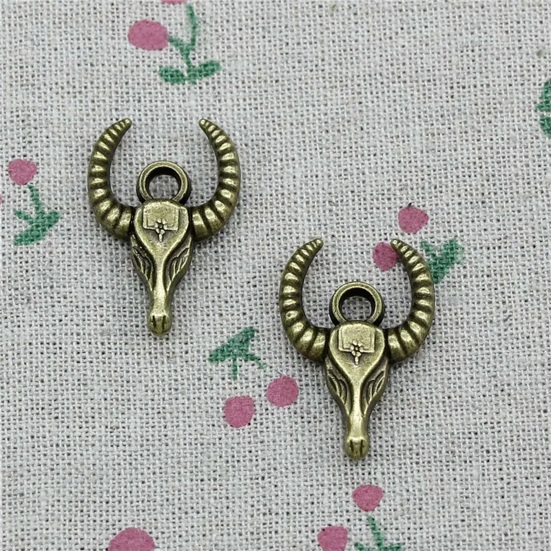 5pcs Charms bull ox head 29*20mm Antique Bronze Vintage Pendants For Jewelry Making DIY Bracelet Necklace | Украшения и