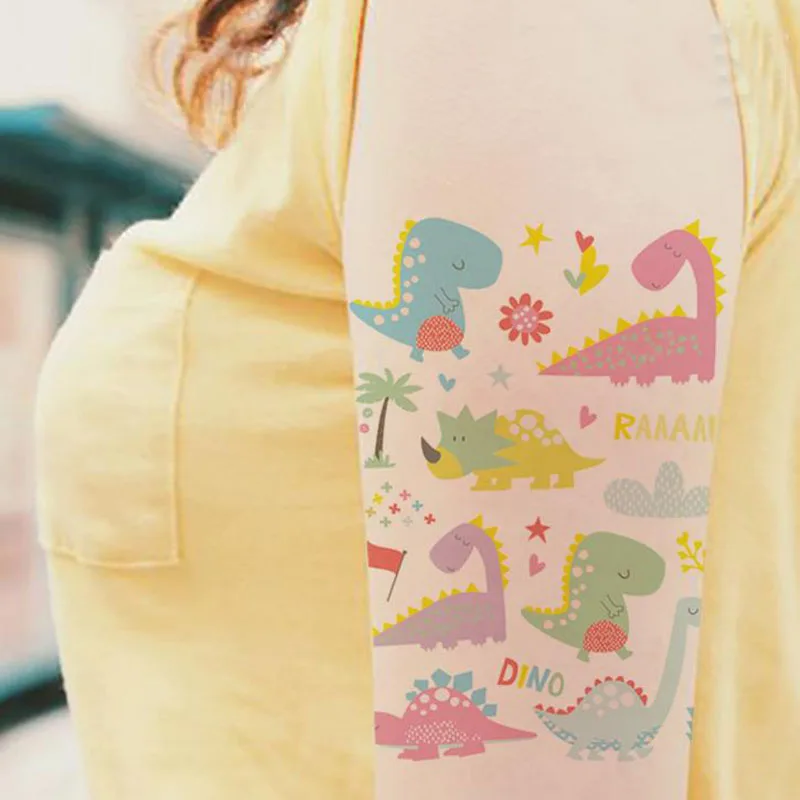 10 шт. милые наклейки с динозаврами детский подарок искусственная татуировка