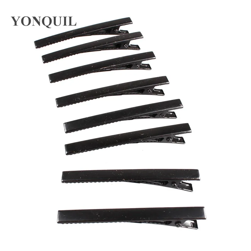 60 мм на плоской подошве Цвет Черный Одноместный зубец Металл Аллигатор заколки