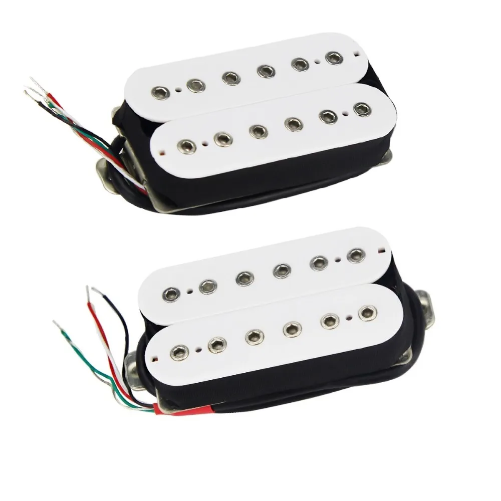FLEOR Alnico 5 Humbucker пикап гитары белый Шея/мост выбрать для электрогитары