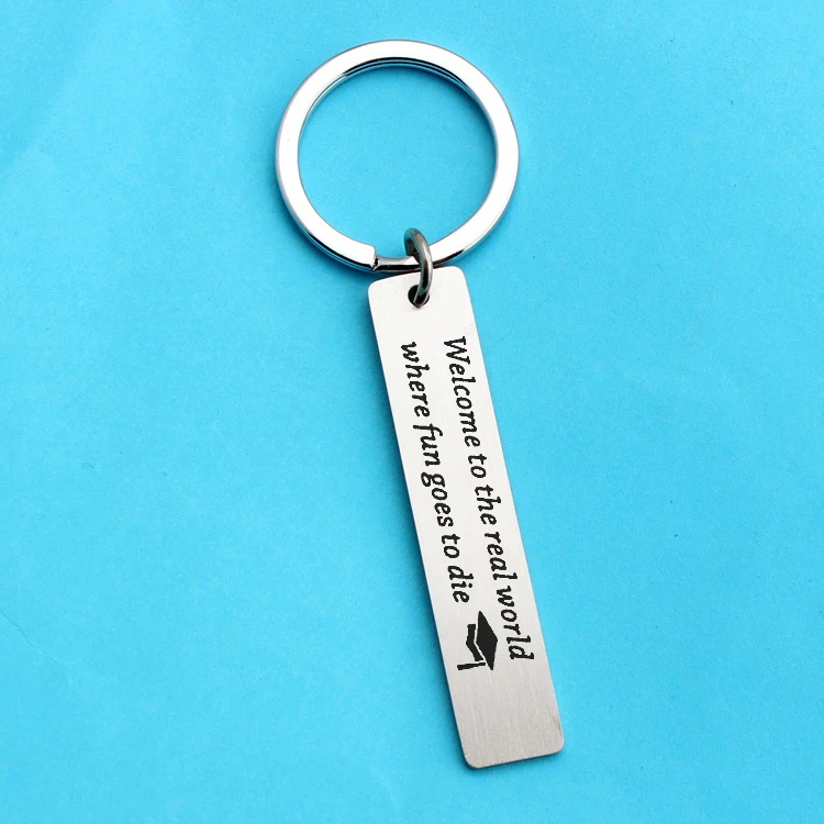 Индивидуальные Имя 2019 Выпускной брелок из нержавеющей стали &quotДобро пожаловать