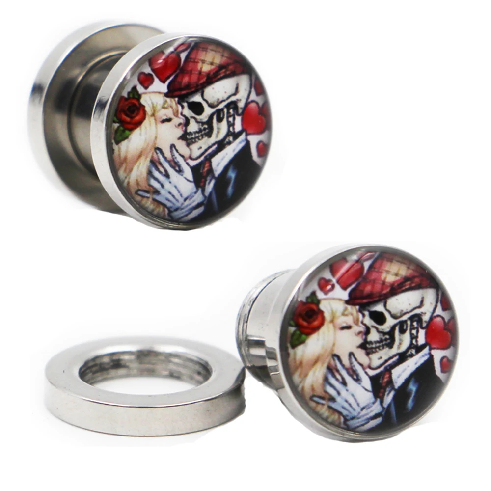 1 пара = 2 шт. заглушки из нержавеющей стали с логотипом в виде черепа винты