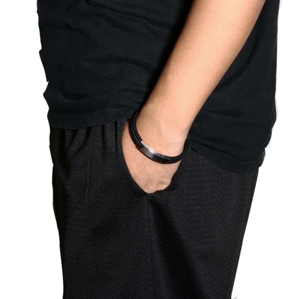 2017 новое поступление черные браслеты & манжеты из нержавеющей стали ювелирные