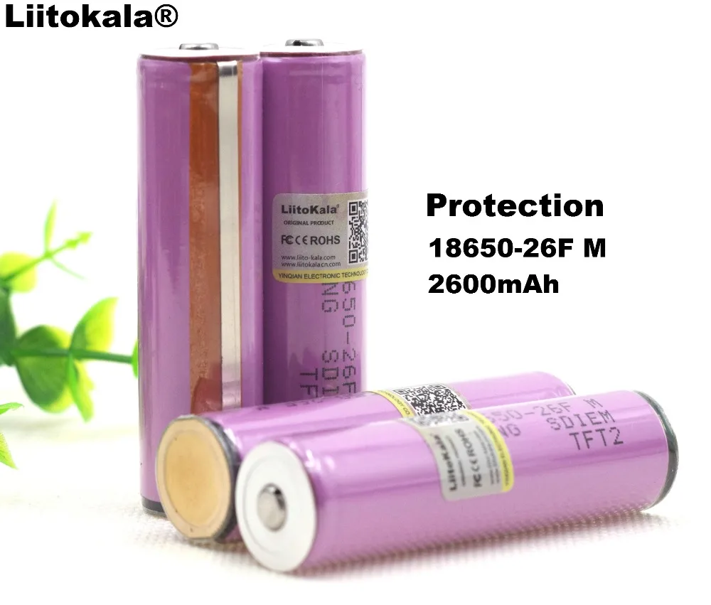 Liitokala защищенный новый оригинальный 18650 ICR18650 26FM 2600mAh li ion 3 7 v аккумулятор с PCB для