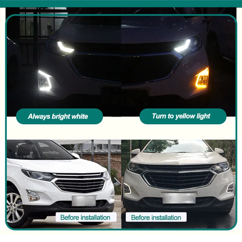 Dasaita Автомобильный светодиодный Габаритные огни для Chevrolet Equinox 2017 2018 DRL