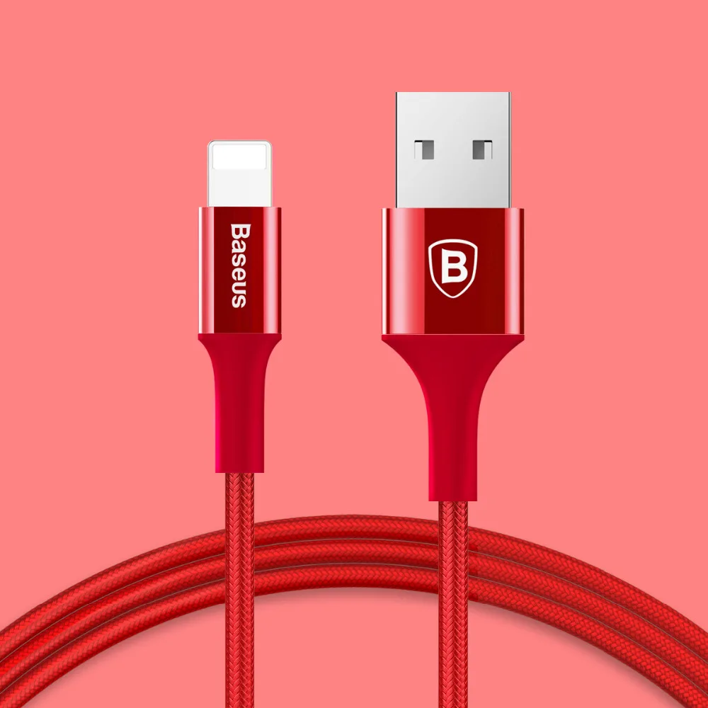 Светящийся usb-кабель питания Baseus для iPhone Xs Max XR кабель для быстрой зарядки и синхронизации данных для iPhone 8 7 6s Plus iPad светодиодный кабель для зарядного устройства магнитный кабель зарядка для айфона