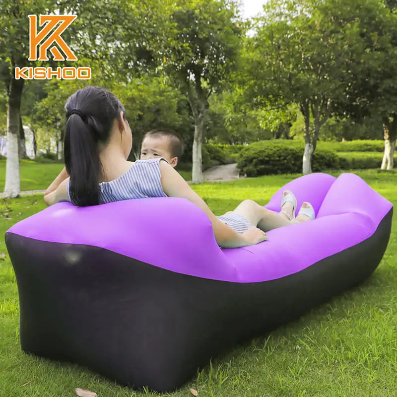 black and purple Складной садовый стул надувной диван ленивый мешок спальный надувной диван-кровать Lounge laybag копмлект красивой мебели для путешествий или помещений - Цвет: black and purple