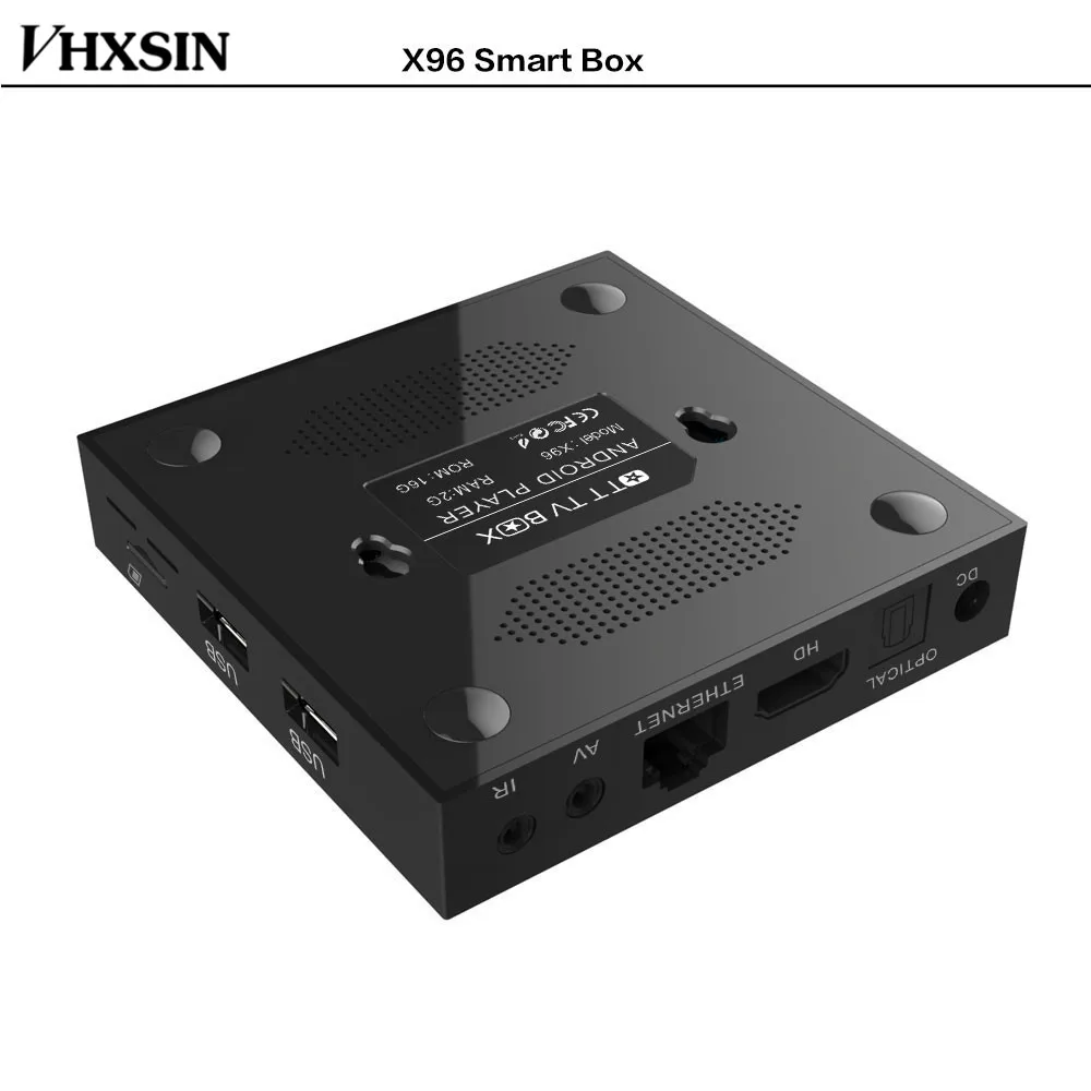 ТВ-приставка VHXSIN x96 Android 7 1 2 ГБ/16 ГБ четырехъядерный процессор Amlogic S905W поддержка
