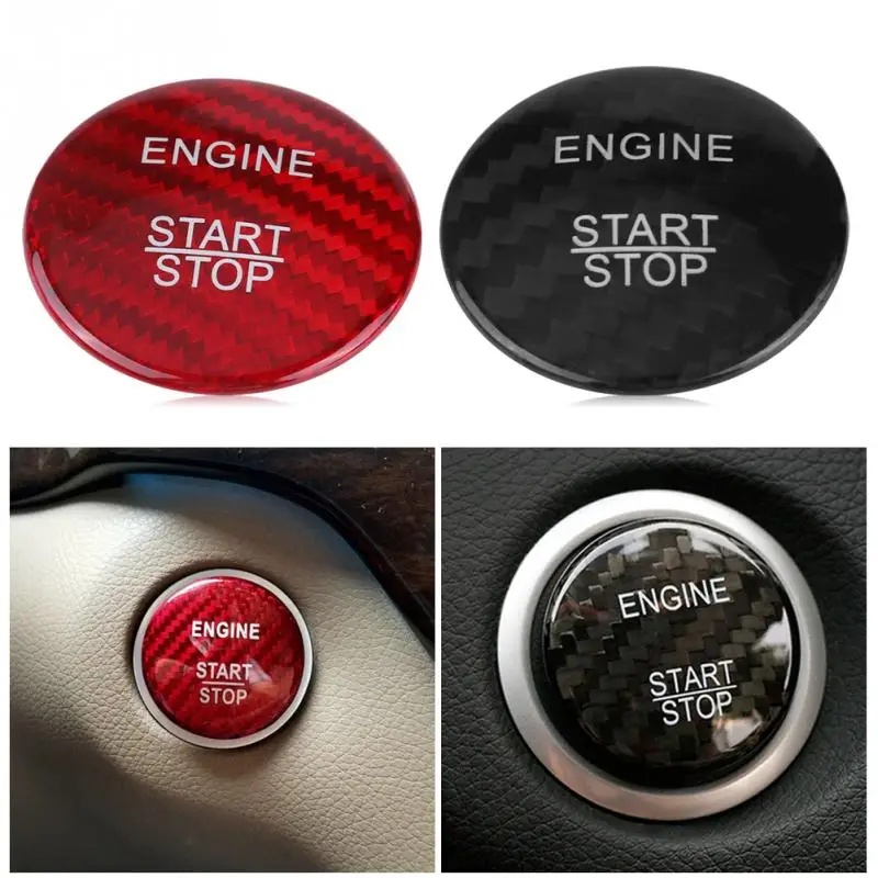 Новая накладка кнопки запуска двигателя из углеродного волокна для Mercedes Benz A B C GLC