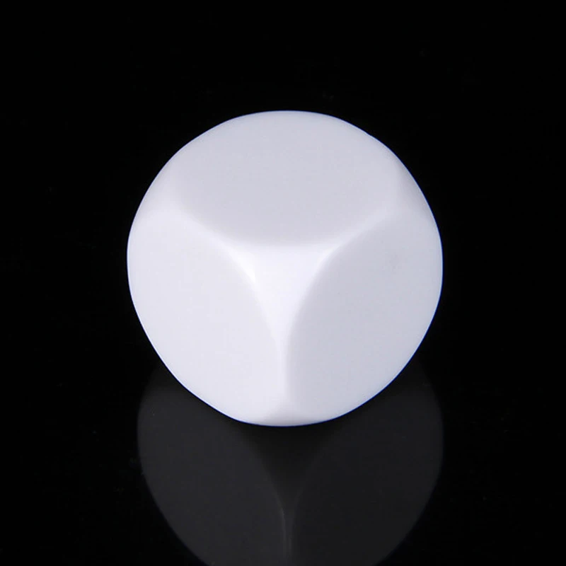 6 шт./упак. новые акриловые 30 мм белые пустые кости Обучающие реквизиты игровые
