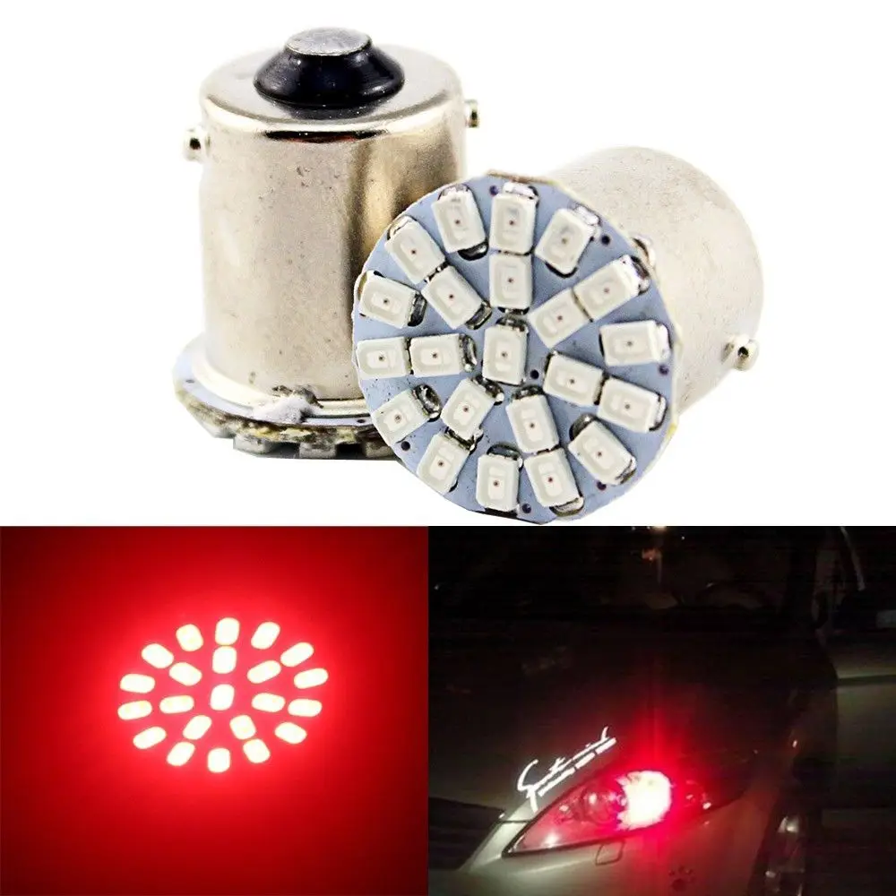 Lampada Vermelho 1156 P21W 1 Polo 22 Leds P/ Re - Placa Celta E Corsa Para Carro iluminacao | Автомобили и мотоциклы