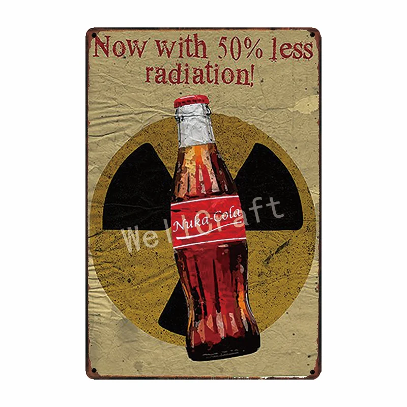 [WellCraft] Fallout 3 4 игры NUKE COLA металлические знаки настенный плакат Декор для дома комнаты школы железная живопись FG-233 - Цвет: WA 2998