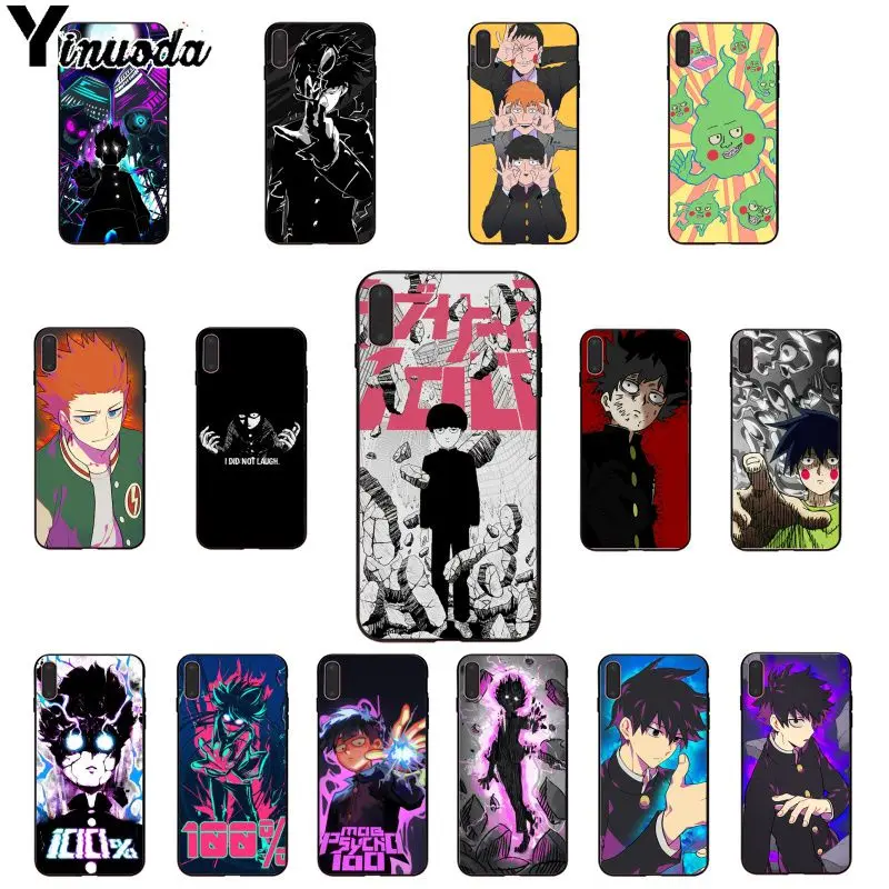 Yinuoda mob psycho 100 красочные милые аксессуары для телефонов Чехол Apple iPhone 8 7 6 6S Plus X XS MAX 5