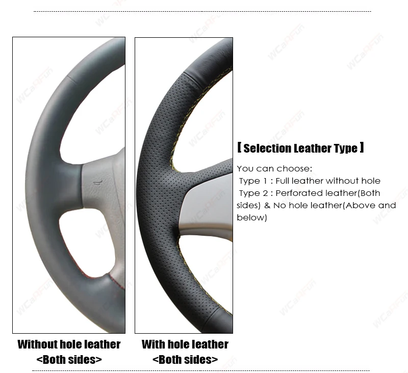 WCaRFun черный искусственная кожа Чехол рулевого колеса автомобиля для Honda Civic 9 2012 2013