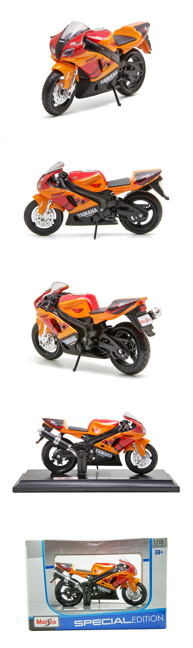 Maisto 1:18 модели мотоциклов YAMA YZF R7 литье под давлением Пластиковые мото миниатюрные Гоночные Игрушки для коллекции подарков