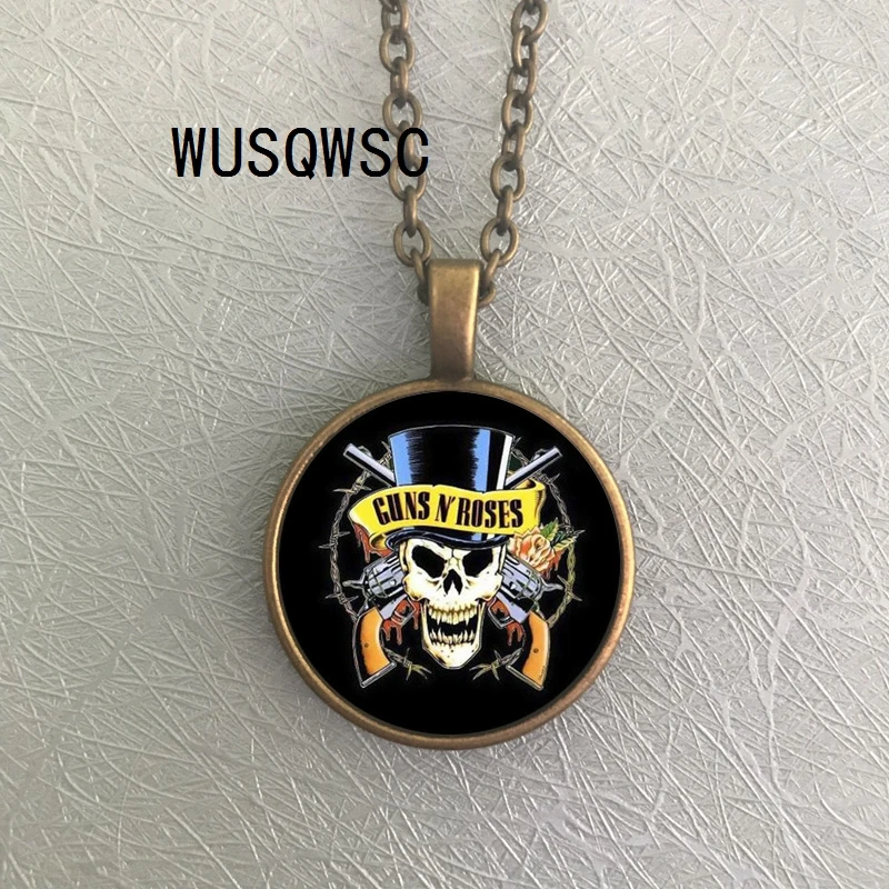 WUSQWSC 2018 Горячая популярная рок-группа пистолеты N Roses Art Круглое Стеклянное