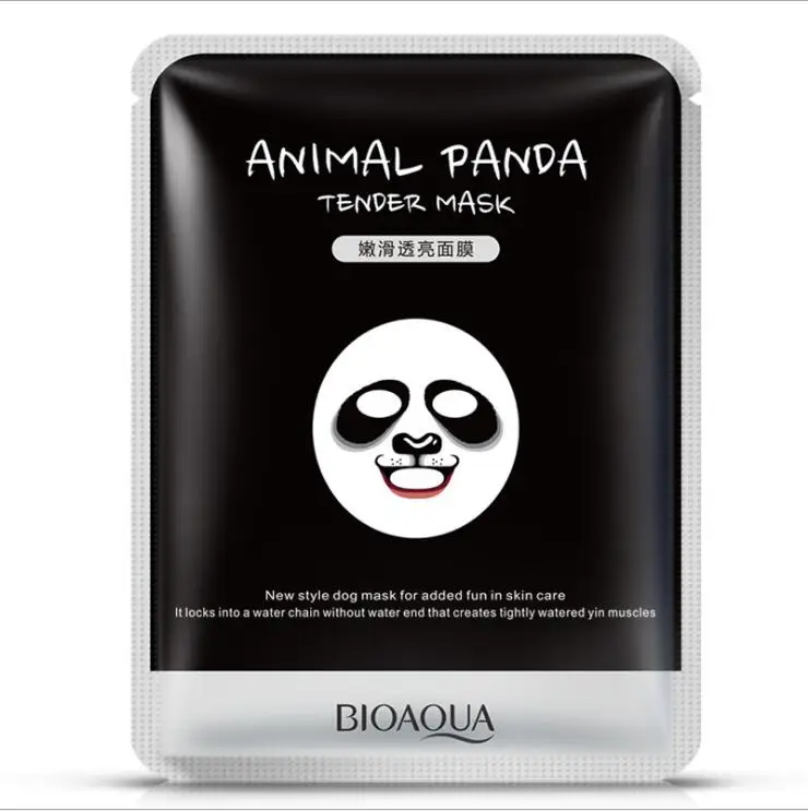 Panda 1 шт Милые Животные Овцы/собаки/панды/Тигра маска для лица Гиалуроновая кислота увлажняющая маска с масляным контролем Корея уход за лицом - Цвет: Panda
