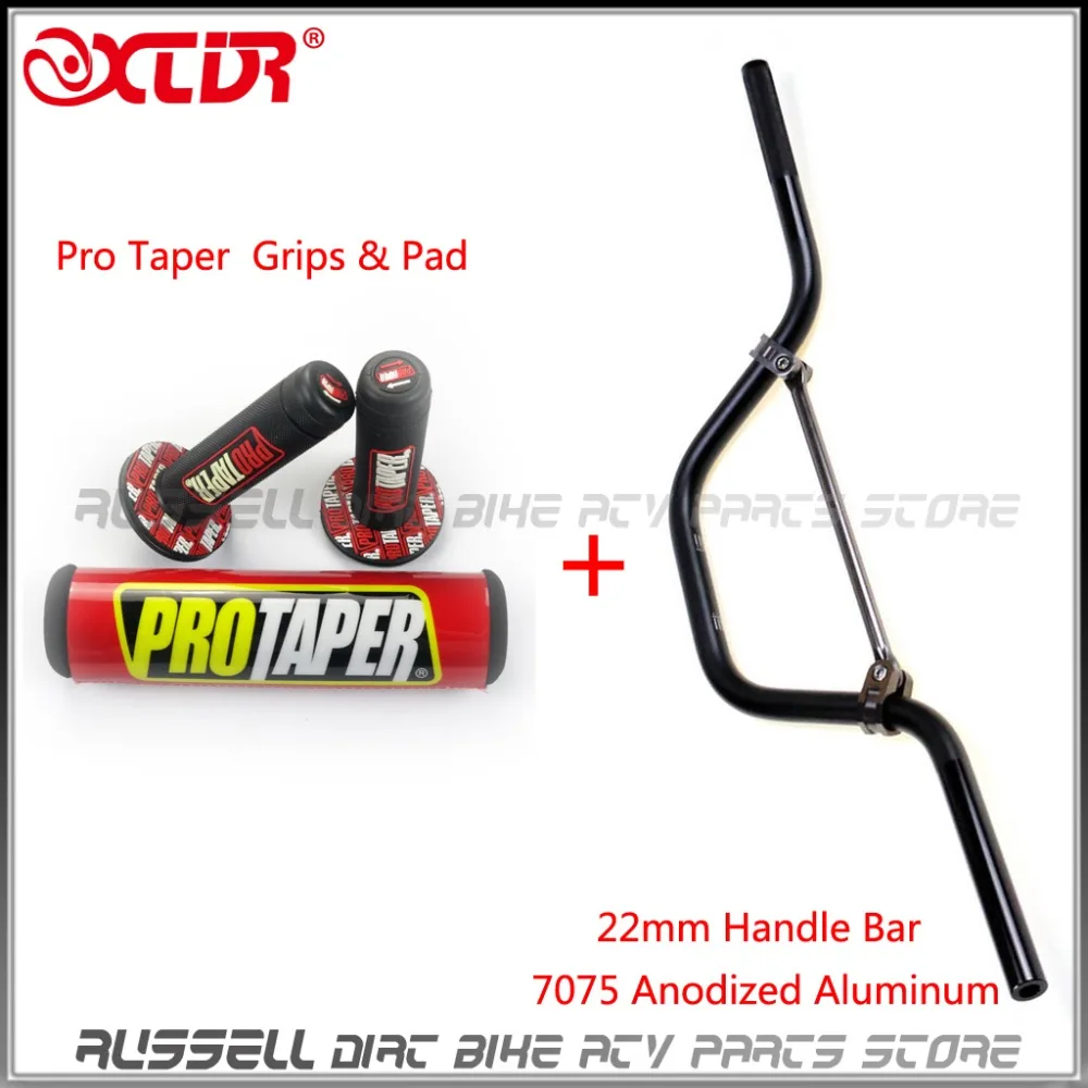 Высокий руль 22 мм и ручки руля Pro конус квадратная подушка для SSR TTR BBR KLX110 DRZ110 Honda XR
