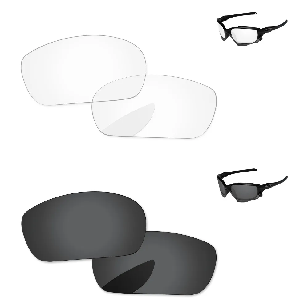 

Черный серый и кристально чистый 2 пары Сменные линзы для Jawbone Солнцезащитные очки оправа 100% UVA & UVB защита